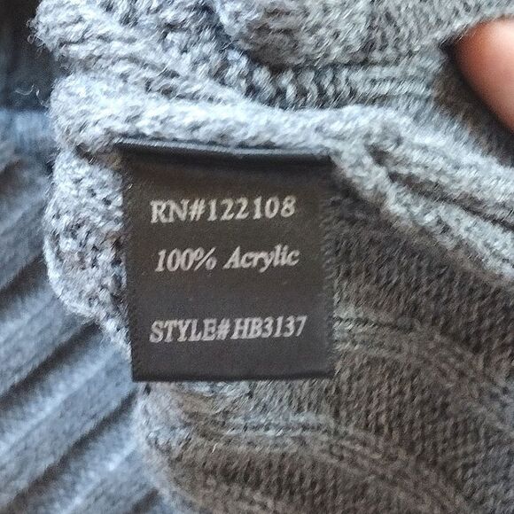 Mak Sweater Women's Size Small Long Gray Embroidered Knit Half Sleeve Dress - Picture 5 of 13